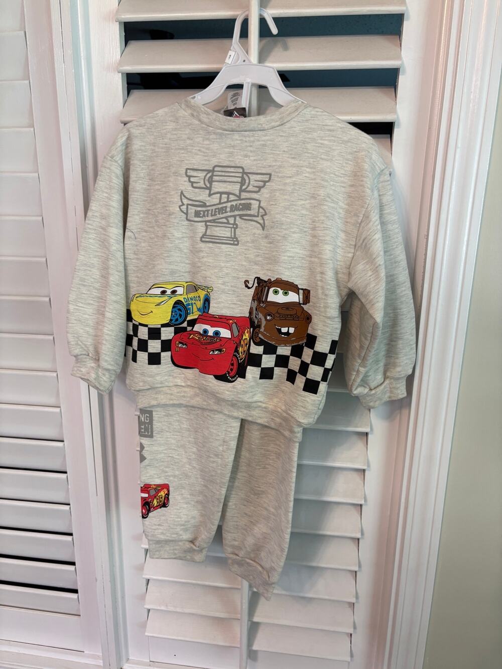 Disney Gray Cars Sweatsuit Size 4T